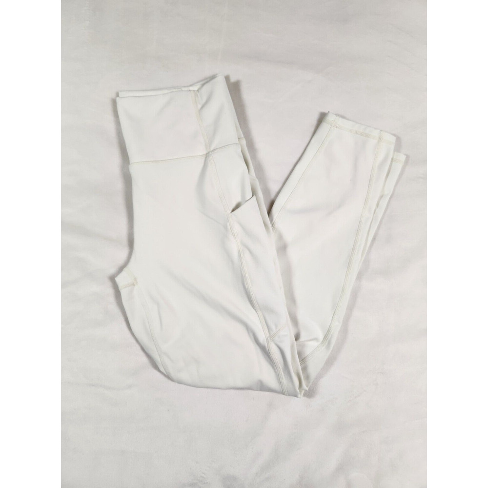Sz Small Fabletics Light Yellow High Waisted Workout Leggings Cropped